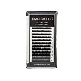 EMILYSTORES Lash Eyebrow Extensions Color Black Thickness 0.10 mm Length 5/6/7/8MM Mixed Sizes One Tray