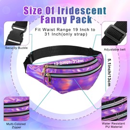 SATINIOR 80s Women Workout Outfit Neon Leg Warmer Headband Wristbands Fanny Pack Set 80s Accessories for Yoga Running(Dark Purple)