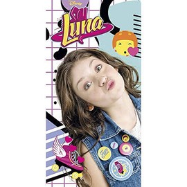 KIDS EUROSWAN Towel with Soy Moon Design, Cotton, Pink, 0.5 x 70 x 140 cm