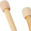 SSyang Pack of 2 Single-Pointed Large Knitting Needles Wooden Bamboo