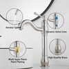 GGStudy 360° Swivel Single Handle One Hole Bathroom Vessel Sink