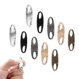 Zhouocea 10 PCS Zipper Clip Theft Deterrent Sturdy Zipper Locks Clips Zipper Clips Carabiner Clips Zipper Pull Replacement for Backpacks Camping Fishing Traveling Outdoor Sports(5 Colors)