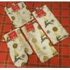 Golden Holiday 4 Piece Christmas Kitchen Set: 2 Towels, Pot