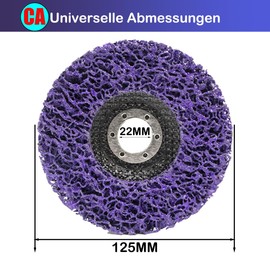 Crossarctic 125 mm CSD Disc, Pack of 5 Purple Cleaning Discs Sanding Discs, Nylon Flex Discs Removal of Paints Rust for Angle Grinders