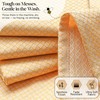 HEIRLOOM COMFORT Mustard Yellow Honeycomb Kitchen Towels 5 Pack, 16x26
