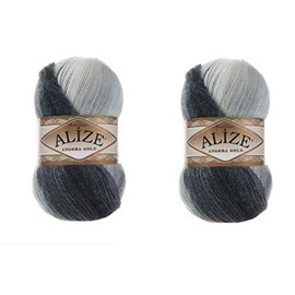 Alize Angora Gold Batik Yarn 20% Wool 80% Acrylic Lot of 2skn 200gr 1204yds Thread Crochet Lace Hand Knitting Turkish Yarn (1900)