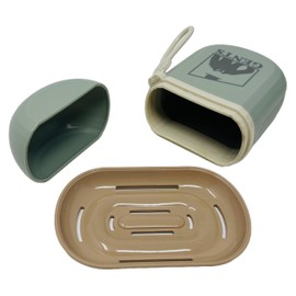 G.B.S Hard Shell Leak Proof Travel Soap Case with Lid Includes Removable Soap Bar Tray - Portable Soap Case for Traveling, Camping, Outdoors, Gym (1 Pack)