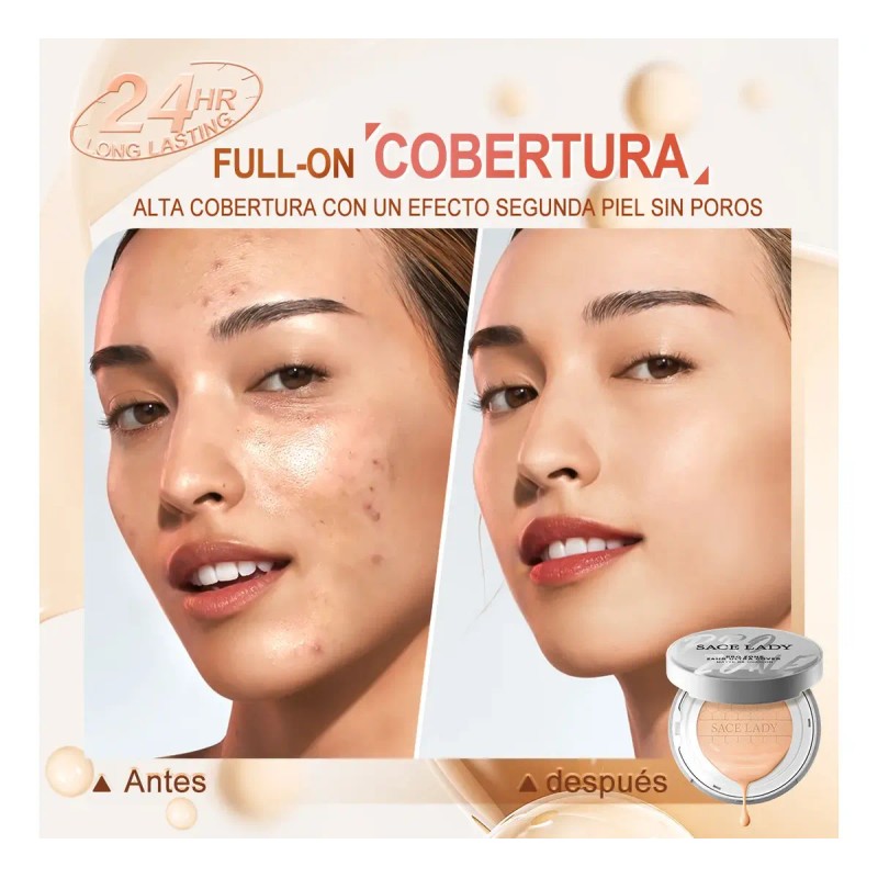 Sace Lady Pro Zone Base Maquillaje Alta Cobertura 24 H
