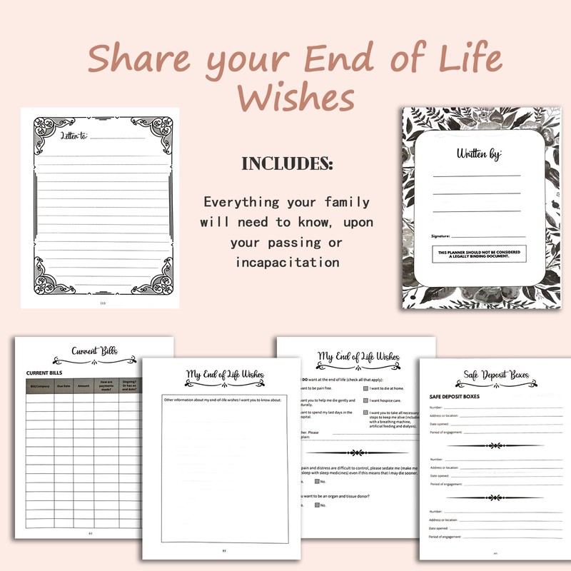 End of Life Planner and Organizer Binder - Sorry, It's