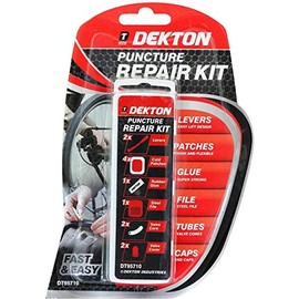 DEKTON DT95710 Puncture Repair Kit, Black/Red