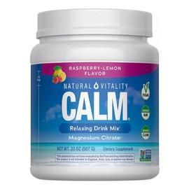 Natural Vitality Calm Suplemento en Polvo a Base de Magnesio, Sabor Limón Frambuesa, 20oz