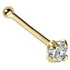 Jewelry Avalanche 22G Solid 14Kt Gold Nose Bone Stud with