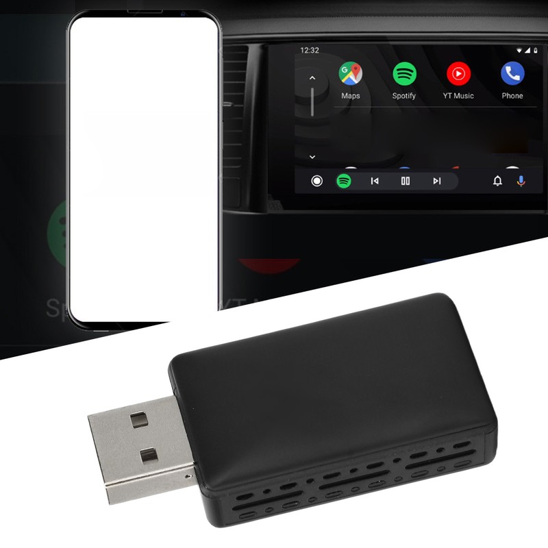 for Carplay Wireless Adapter with USB C USB A Cable