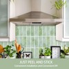 Crystiles Green Peel and Stick Backsplach Tile, 12"x12" Back Splash