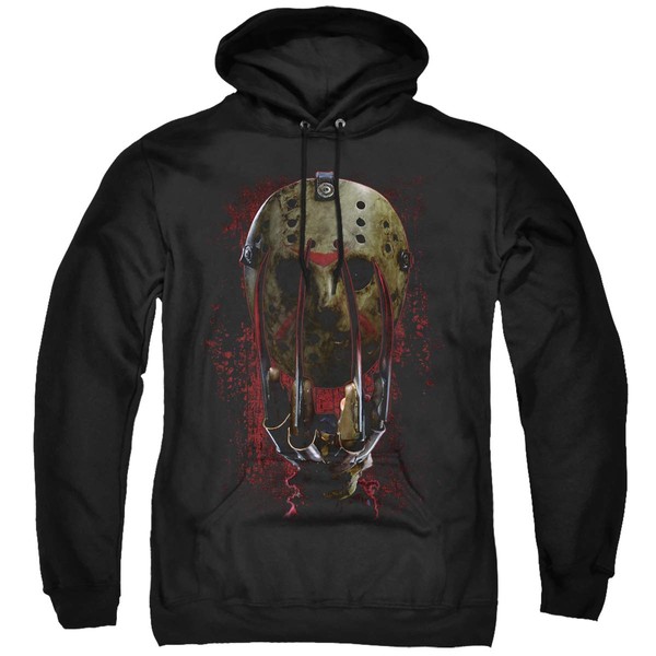 Freddy Vs Jason Mask and Claws Unisex Adult Pull-Over Hoodie