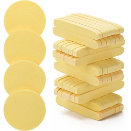Luxiv 120 Esponjas Faciales Comprimidas, Esponjas Limpiadoras Faciales, Esponjas Faciales Comprimidas para Esteticistas, Esponjas Redondas para Lavar El Rostro, Esponjas Exfoliantes Y Desmaquillantes