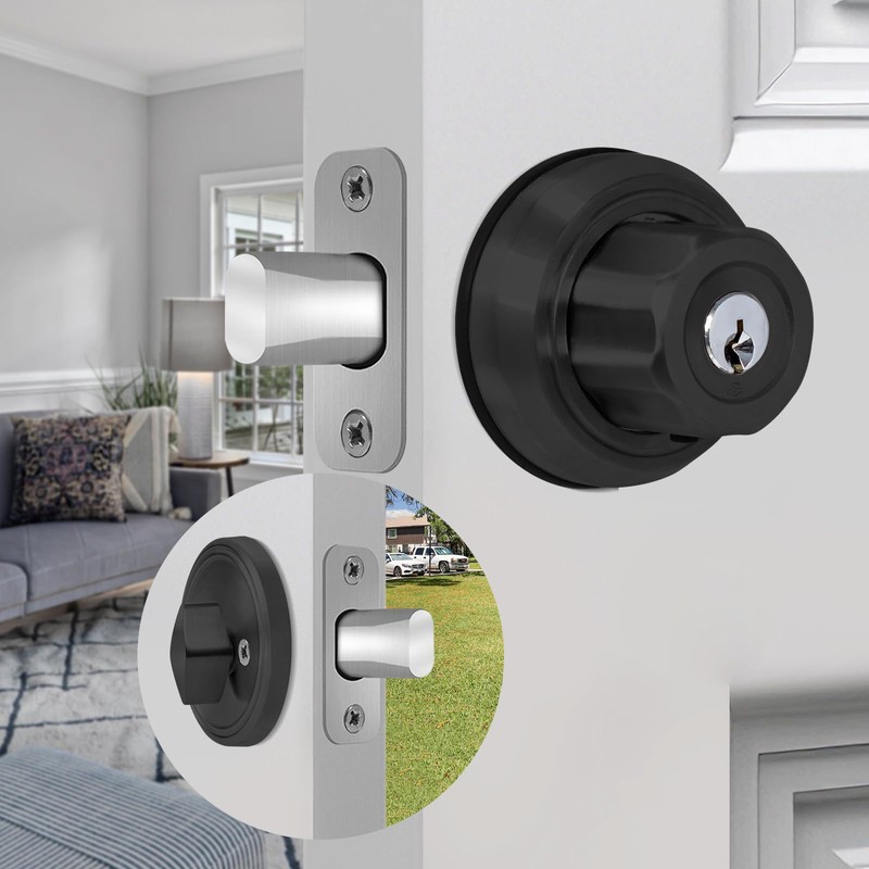 AIsecure Twist-to-Lock Keyless Deadbolt Lock for Front Door Single Cylinder