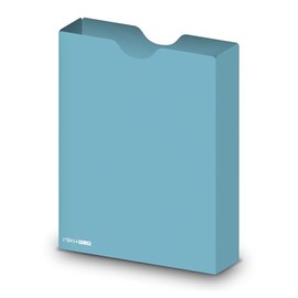 itenga File Box DIN A4 - Storage Box for Notebooks & Pads, Made of Extra Sturdy 0.7 mm PP Plastic, Flat Delivered, Foldable, Protective Box for School, Study & Office (Nordic Blue)