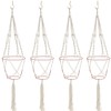 Sorbus Macrame Plant Hanger [4 Pack] Indoor Outdoor Hanging Plant