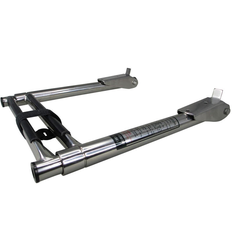 Marine Boat SS 2 Steps TELESCOPING Ladder Over Platform Rubber