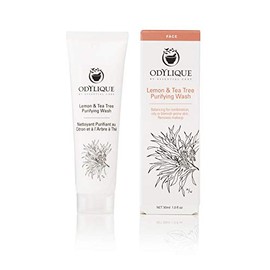 Odylique - Organic Cleanser for Oily Skin – Lemon & Tea Tree Purifying Wash - With Detoxifying Lemon & Antibacterial Tea Tree – Natural Cleanser For Acne Prone Skin (30)