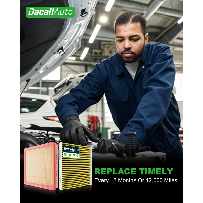 Dacall Activated Carbon Cabin & Engine Air Filter Set fit
