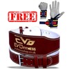 EVO Fitness 6" Pure Leather Weight Lifting Gym belts Back