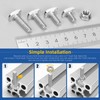 Glarks 80pcs M6 T Slot Drop-in Bolt with Hexagon Flange