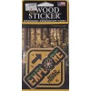 Dust City Wood Sticker "Explore" biodegradable, dishwasher safe, flexible. USA