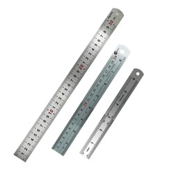 Dapetz ® Stainless Steel Ruler Double Sided Set of 3 Metal Ruler 12" (30cm), 8" (20cm), 6" (15cm) Metric Imperial Dual Marking Rulers DIY Craft Cutting Sewing Carpenters Students Teachers