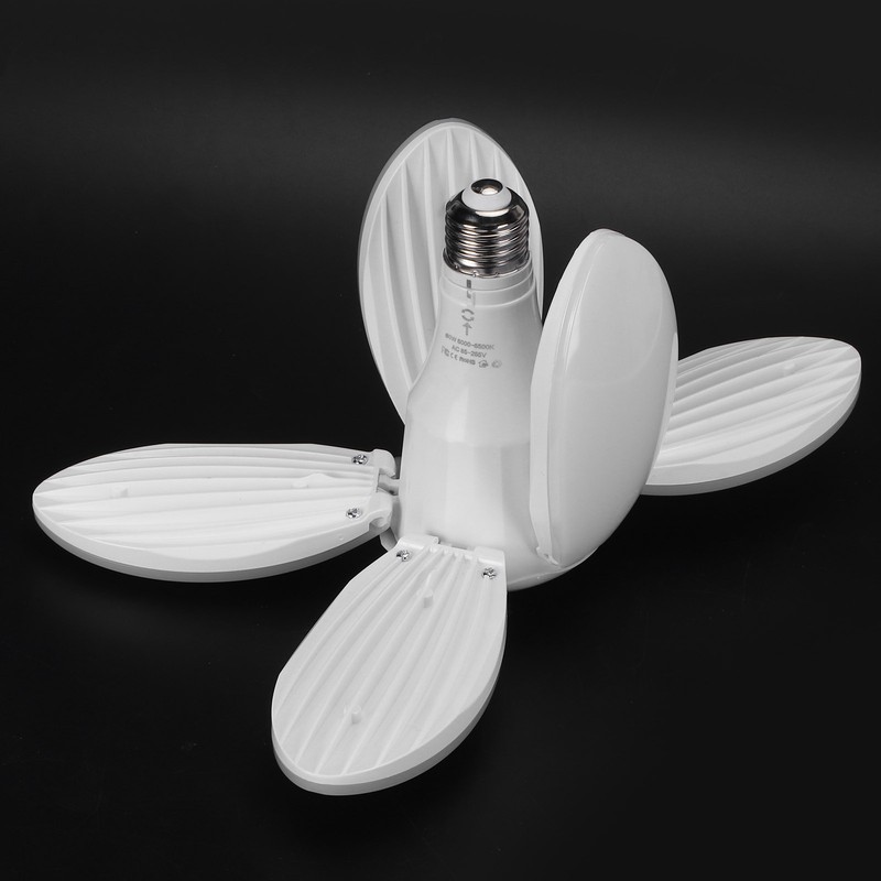 5 Leaf Garage Light LED Deformable Lamp 80W E26 Ceiling