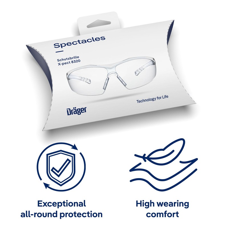 Dräger safety spectacles X-pect 8320 | Lightweight safety spectacles with