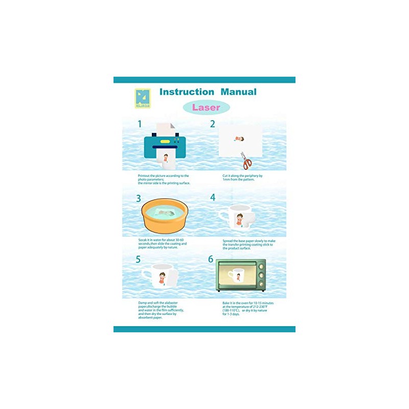 20 Sheets DIY A4 Laser Squeegee Sticker Paper Transfer Paper