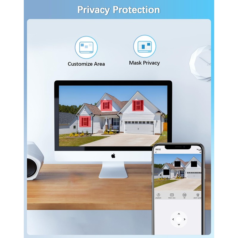 5MP HD 8CH DVR Recorder for Home Security Camera System,