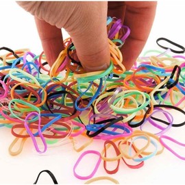 Snag-Free Hair Elastics, 500-Pack Mini Hair Ties, Multi-Color, No-Pull Design for All Hair Types