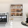 Nisorpa 3 Tier Spice Rack Wall Mount, Rustic Burnt Wood