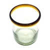MexHandcraft Amber Rim 10 oz Tumblers (set of 6), Recycled