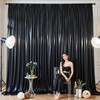 Black Glitter Backdrop Curtain for Parties Wedding,10Ft x 10Ft Non-Wrinkle