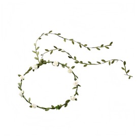 Lofruiin Women's Simulated Rose Flower Wreath Bridesmaid Floral Crown Headband Headpiece for Seaside Weddings Travel Photography (Cream, Pack of 1)