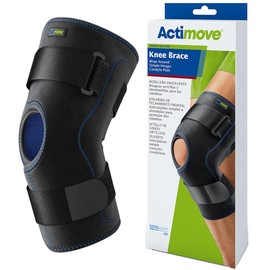 Actimove Knee Brace Wrap Around, Simple Hinges, Condyle Pads Medium Black