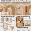 Foldable No-Drill Dog Playpen & Portable Indoor/Outdoor Pet Exercise Fence