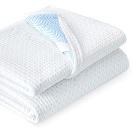 subrtex 2 Inch Mattress Topper Cover (Only Cover) Mattress Topper Protector Bedding Rayon Made from Bamboo Removable Mattress Encasement with Zippers, CK