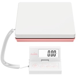 ACNHLI Postal Scales for Shipping, 110LB(50KG) Scale for Package, Three Functions: Tare,Mode and Hold, Individual Flexible Panel,with Manual and Adapter