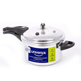 Anti-Rust Aluminum Ultra Pressure Cooker for 5 Servings, Pressure Cooker 4.75 Qt, Pressure Cooker for Canning, Even Heat Distribution, Diameter 9.4 inches - 24 cm / Height 8 inches - 20 cm by Universal