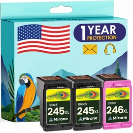 Mirone Compatible Ink Cartridges Replacement for Canon Ink Cartridges 245 and 246 245xl 246xl for Canon Pixma MG2522 Ink mx490 Printer Ink for Canon 245 246 XL 243 and PG 245 244 Ink ts3322 (3pk)