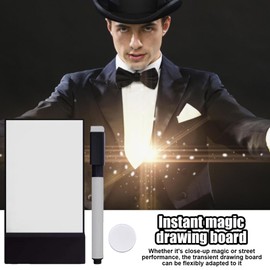 ZHXMALL Magic Transient Artboard, Magic Set, Drawing Board, Magic Props, Magic Flick Pad, Transient Notepad with Pen, Interactive Magic Surprising Flick Pad, Interactive Flick Pad