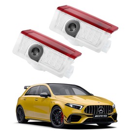 AutoQi Welcome Light for Mercedes W176 W177 W205 W242 W247 W212 W213 LED AMG Projector Entry Lighting Logo Laser Door Light A35 C43 C63 E53 Pack of 2