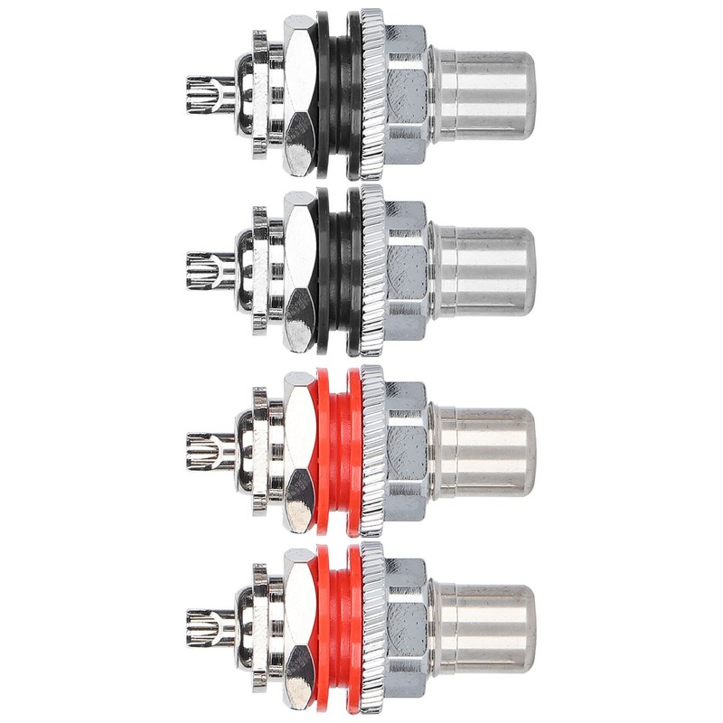 Monosaudio C401R 4Pcs RCA Socket Terminal Pure Copper Rhodium Plated