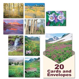 Leanin' Tree, John Fielder's Colorado, Blank Cards and Envelopes, Blank Greeting Cards Assortment Box, Notecards, Blank Note Cards, Note Cards with Envelopes (20 Blank Cards, 22 Envelopes)