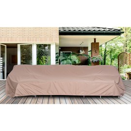 Hanover Outdoor Large Rectangle Patio Furniture Cover for Outdoor Couch Set, Durable, Waterproof, and Weatherproof Cover for Outdoor Patio Couch Set and Patio Seating, 57" D x 148" W x 31.1" H, Tan